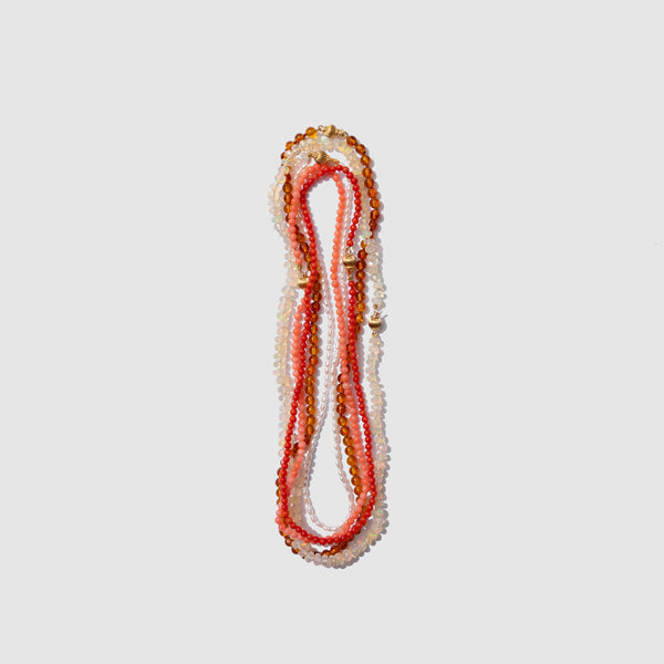 BABY PINK BAMBOO CORAL BRUJERÍA NECKLACE