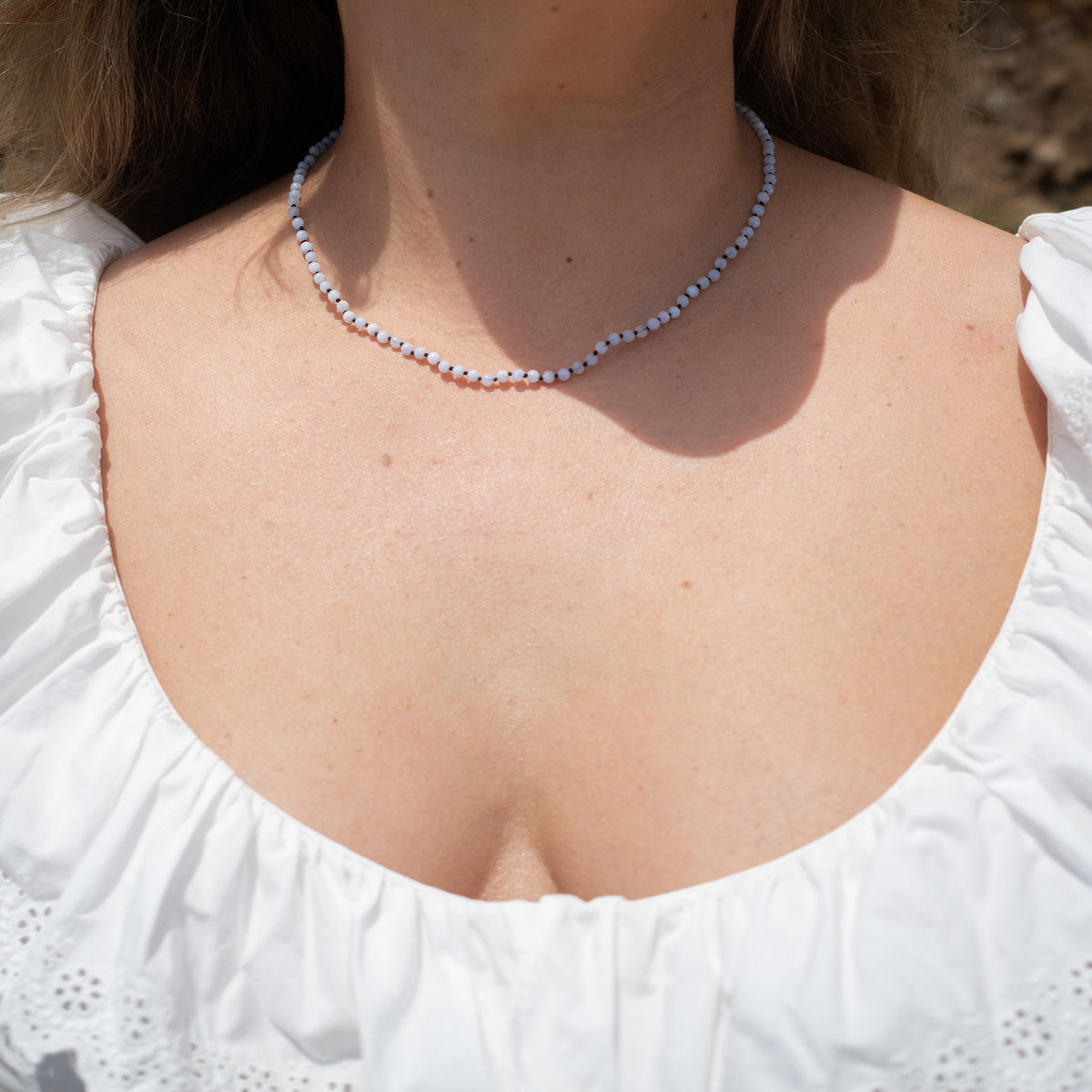 BLUE LACE AGATE NECKLACE - Beatricevalenzuela.com