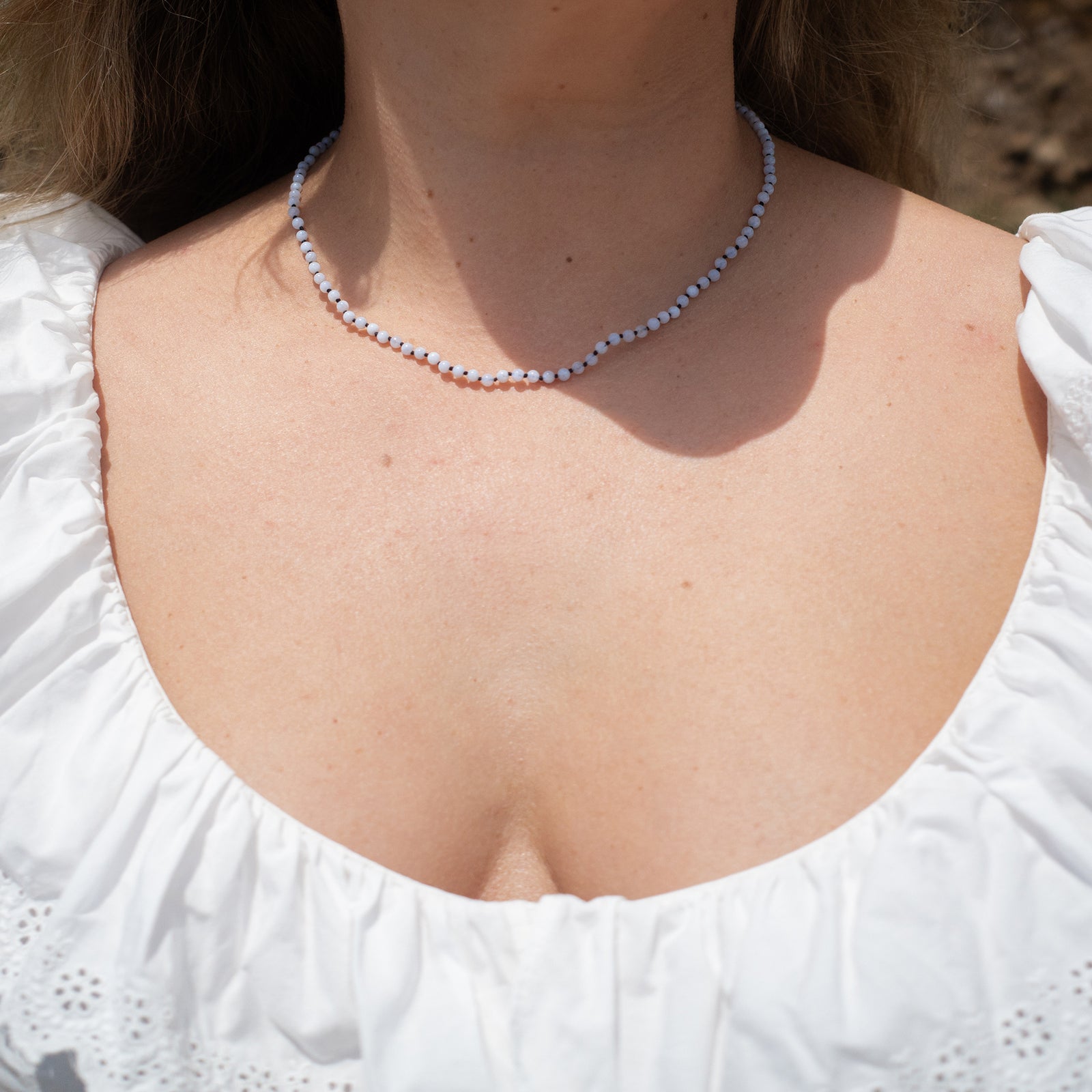 BLUE LACE AGATE NECKLACE - Beatricevalenzuela.com