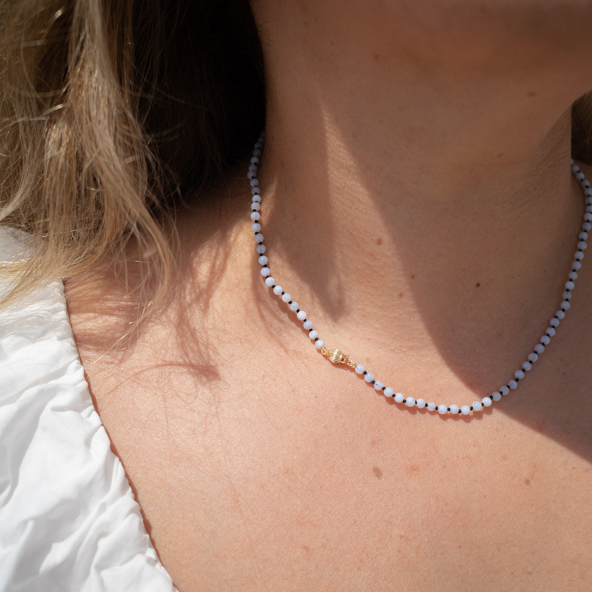 BLUE LACE AGATE NECKLACE - Beatricevalenzuela.com