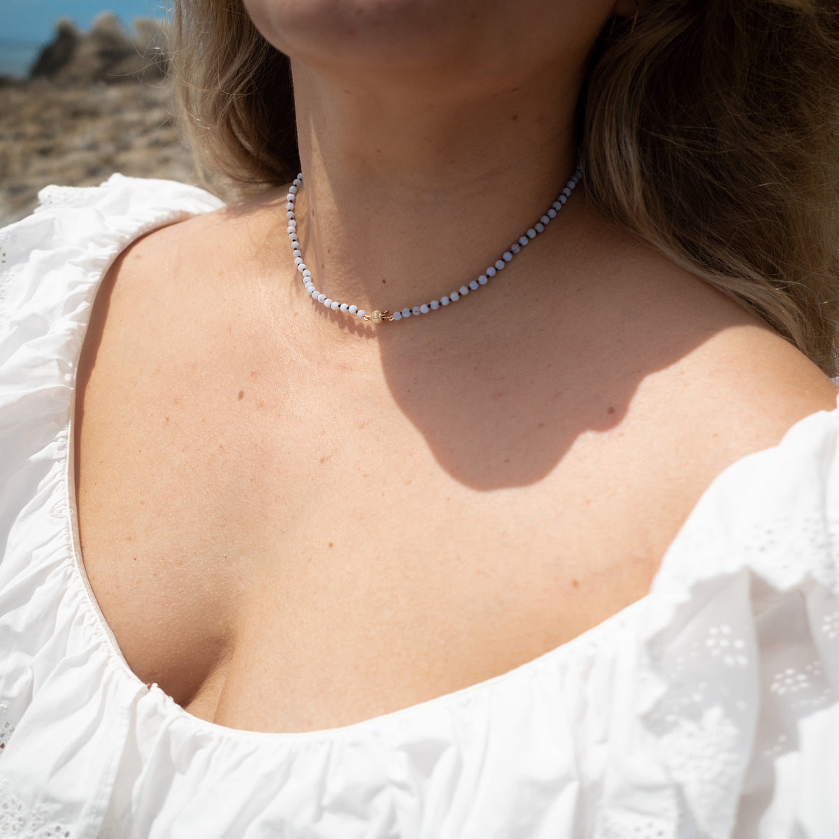 BLUE LACE AGATE NECKLACE - Beatricevalenzuela.com