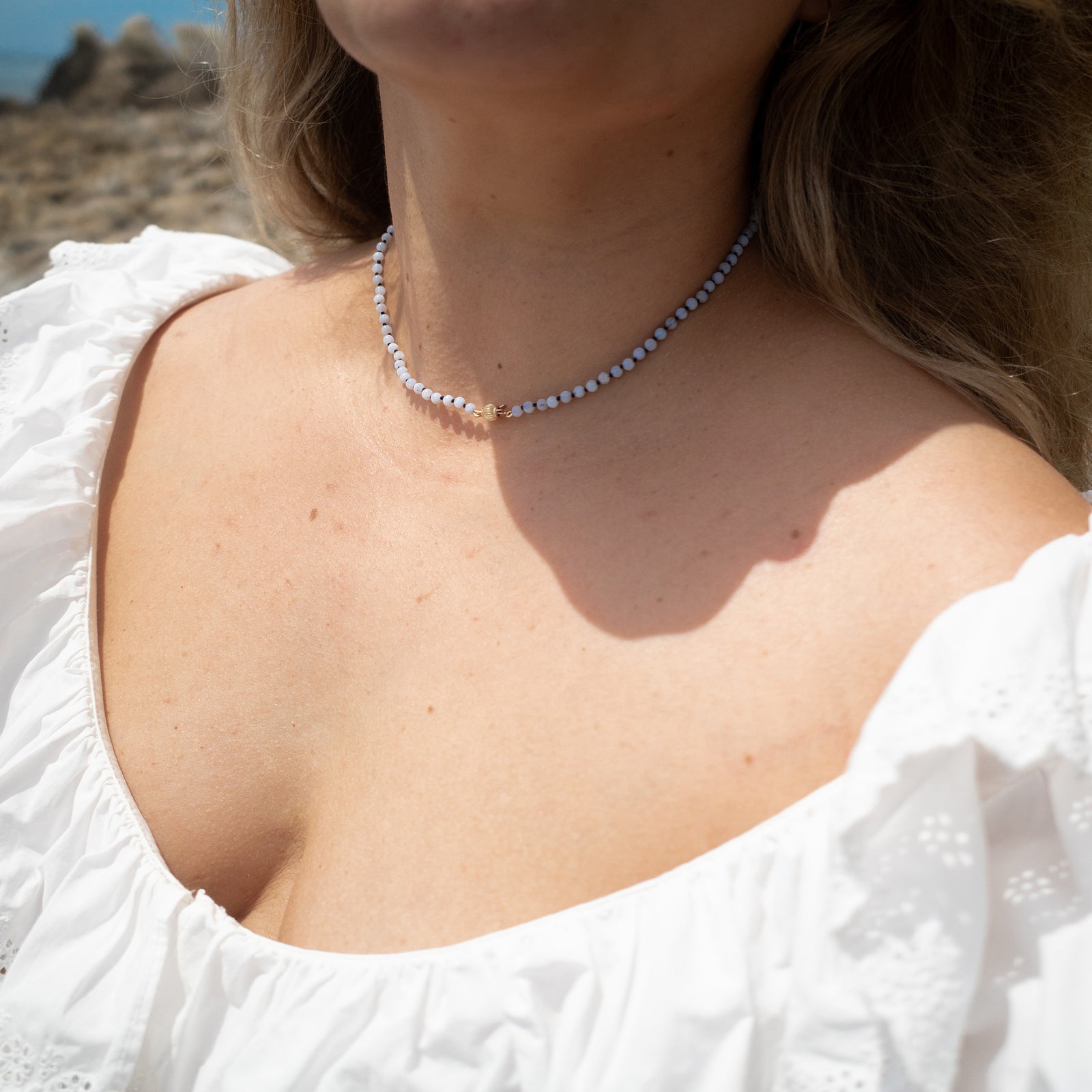 BLUE LACE AGATE NECKLACE - Beatricevalenzuela.com