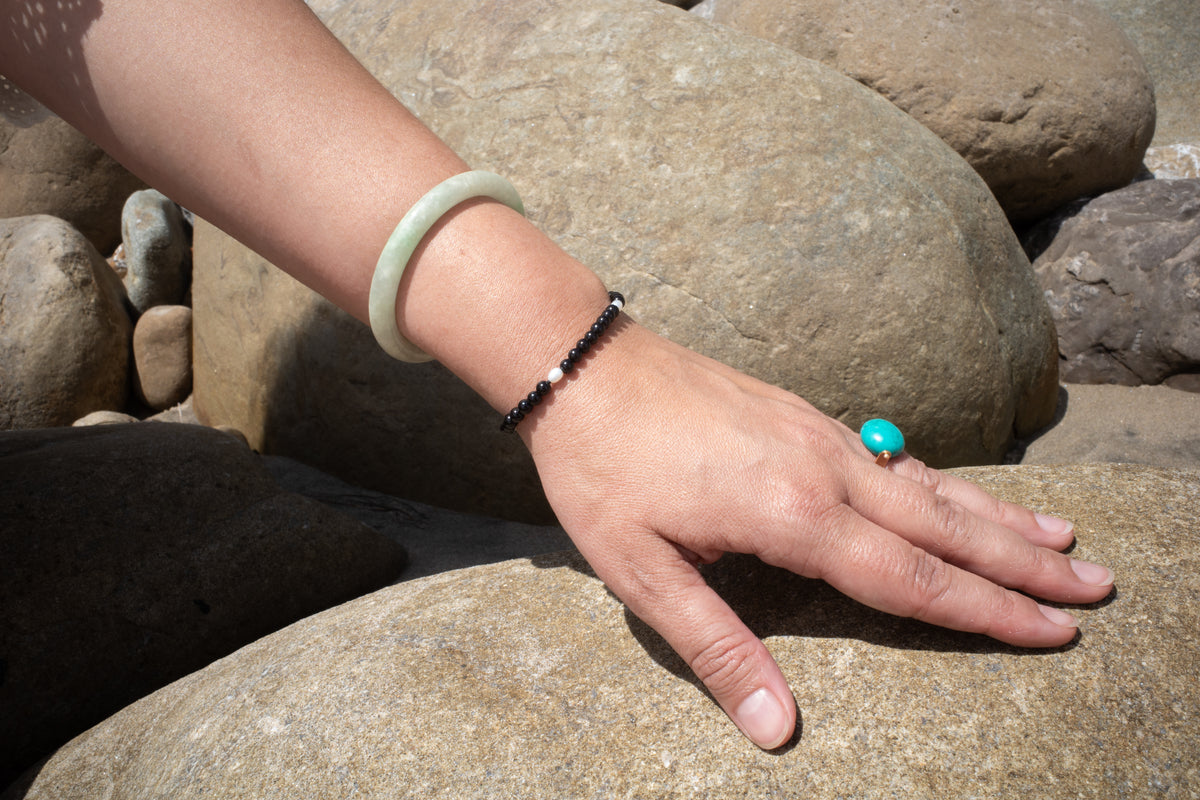 ONYX & PEARL BRACELET - Beatricevalenzuela.com