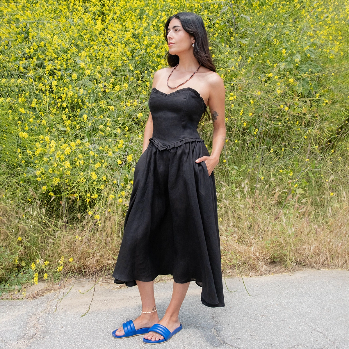 Beatrice Valenzuela - COLETTE DRESS WITH RUFFLE