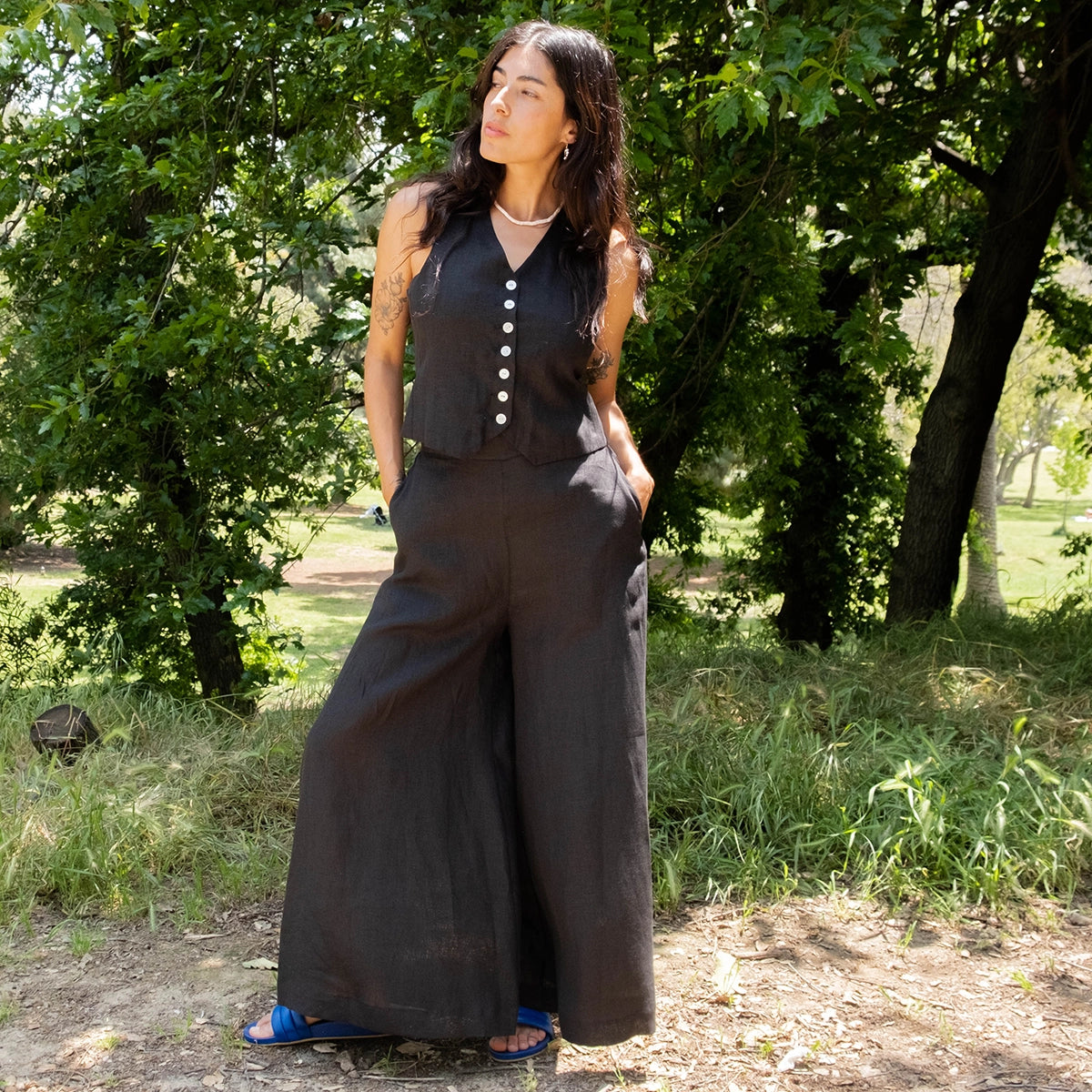 Beatrice Valenzuela - FORMENTERA TROUSER TINTA LINEN