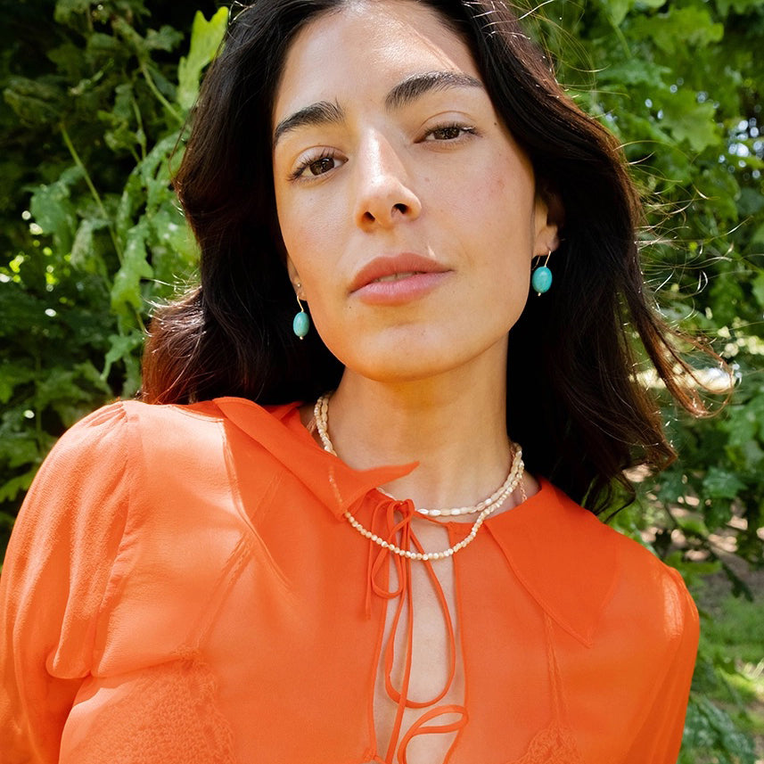 Beatrice Valenzuela - OVAL MOTHER OF PEARL NECKLACE