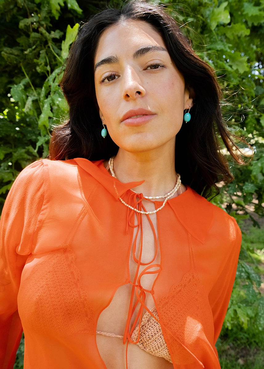 Beatrice Valenzuela - OVAL MOTHER OF PEARL NECKLACE