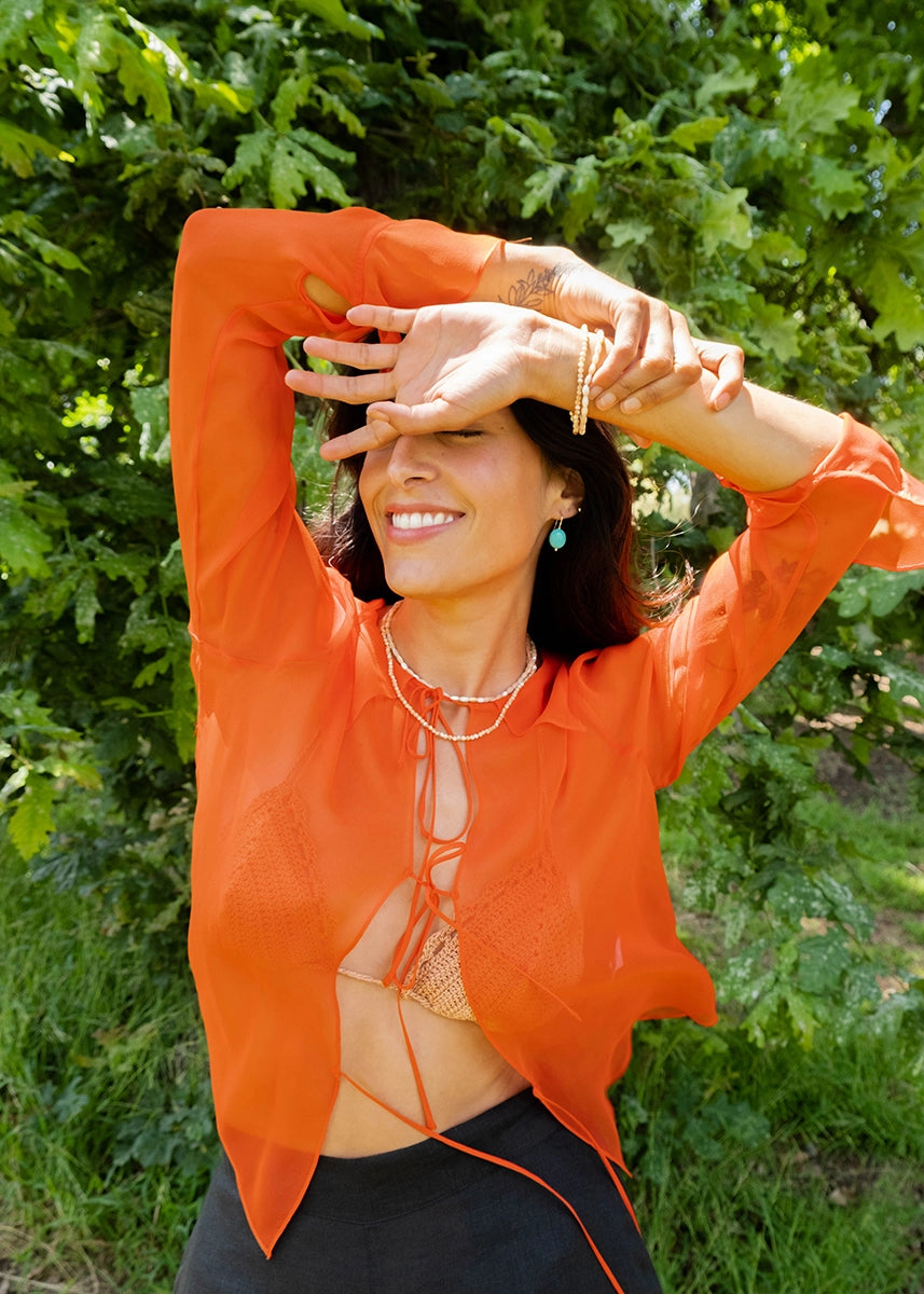 Beatrice Valenzuela - ROUND MOTHER OF PEARL NECKLACE