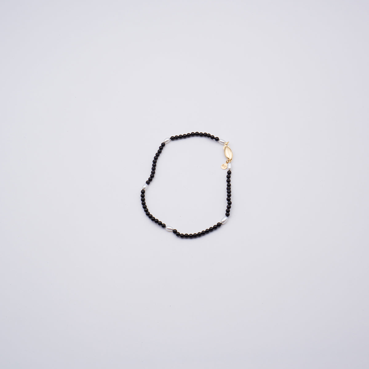 ONYX &amp; PEARL ANKLET