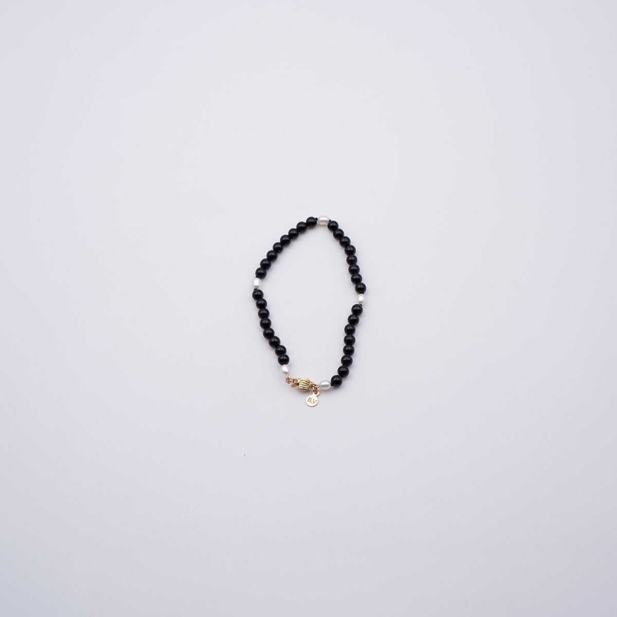 Beatrice Valenzuela - ONYX & PEARL BRACELET