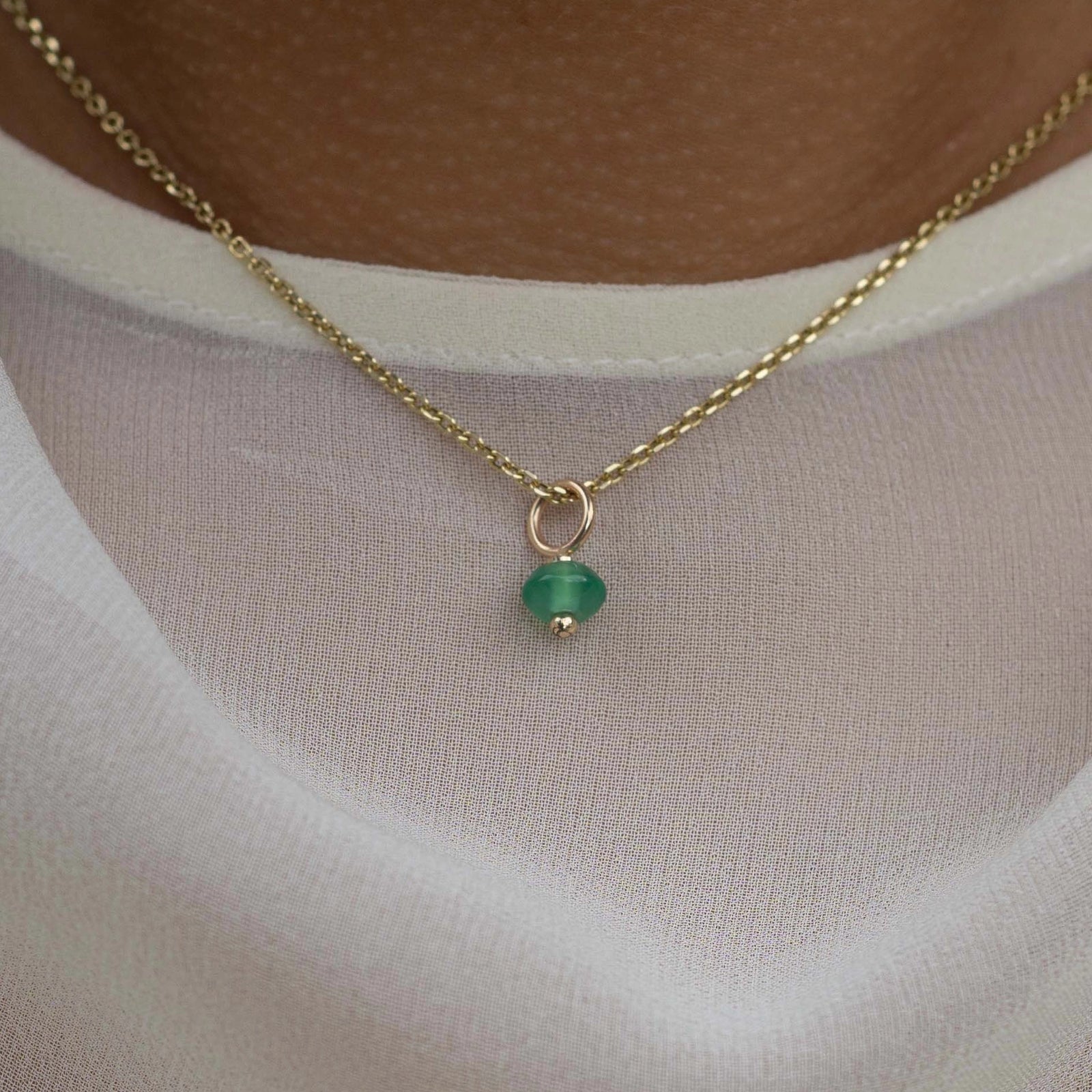 Beatrice Valenzuela - TESORO CHARM GREEN AGATE