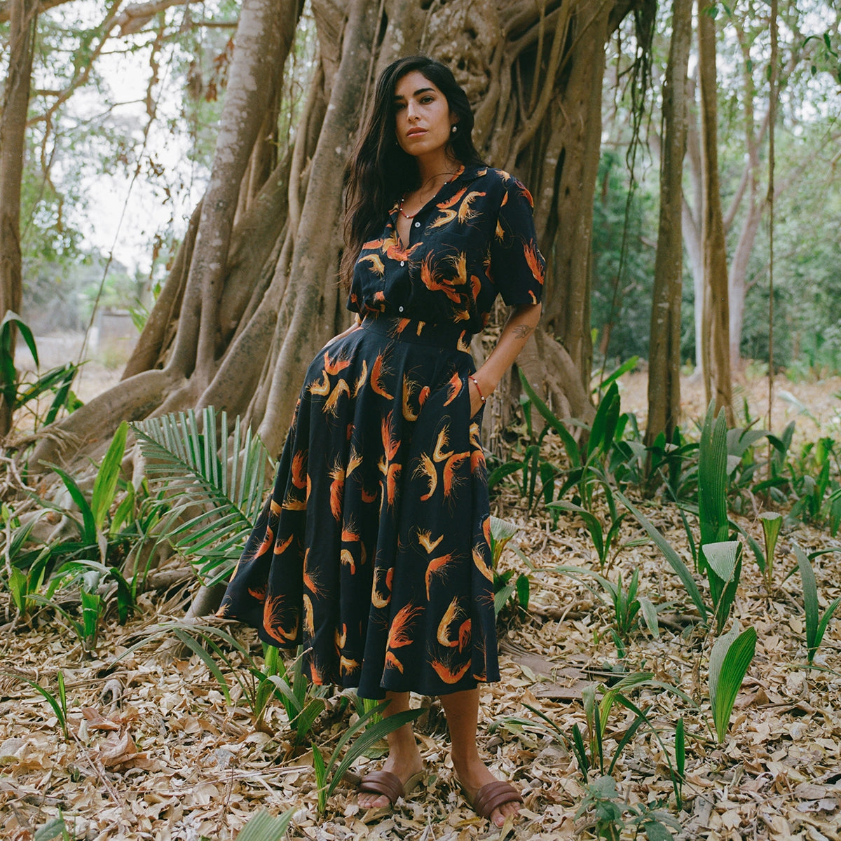 Beatrice Valenzuela - RIDING SKIRT CAMARÓN SILK TINTA