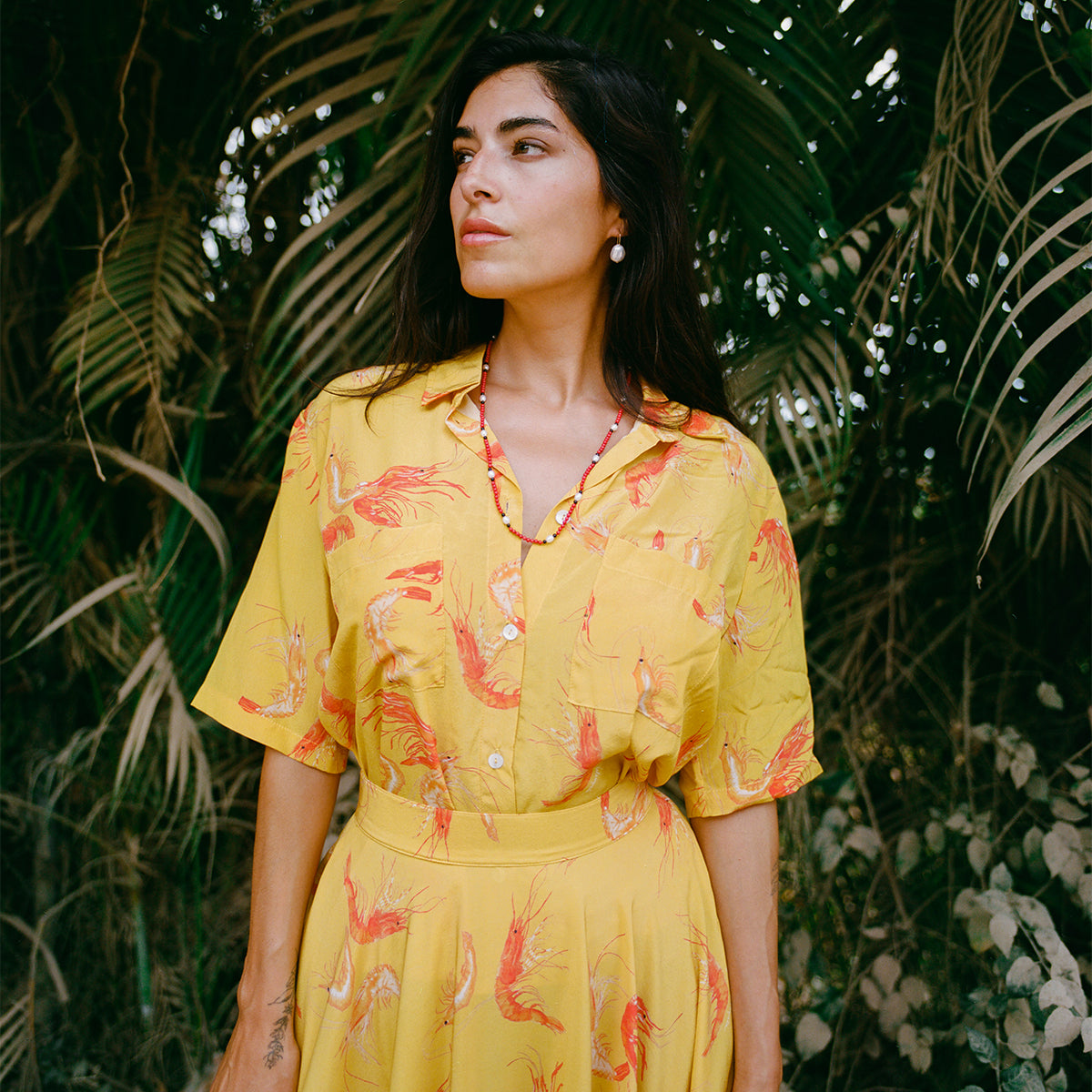 Beatrice Valenzuela - GUAYABERITA BLOUSE MANTEQUILLA CAMARÓN SILK