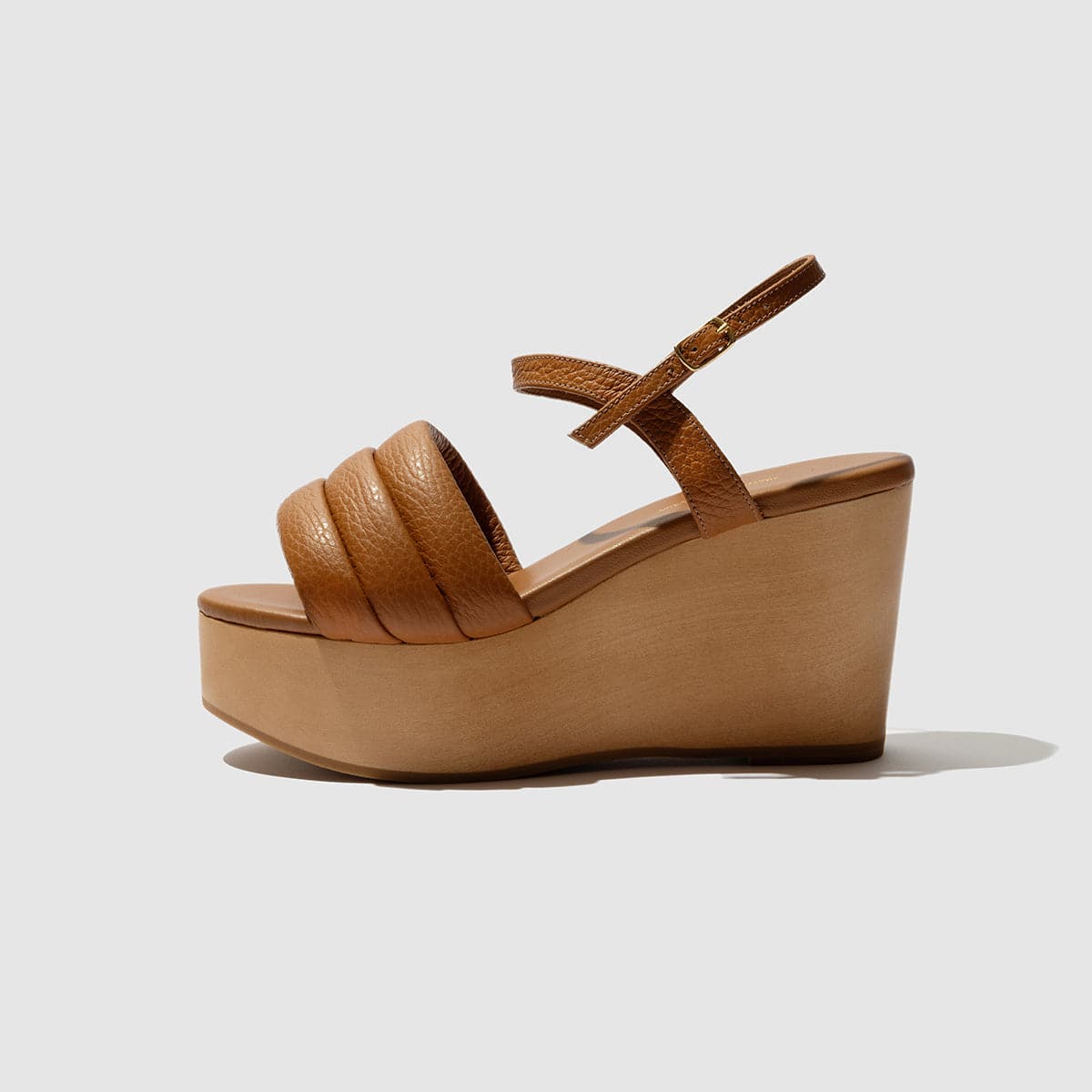 Beatrice Valenzuela - MONOCOLOR SANDALIA WEDGE RUM
