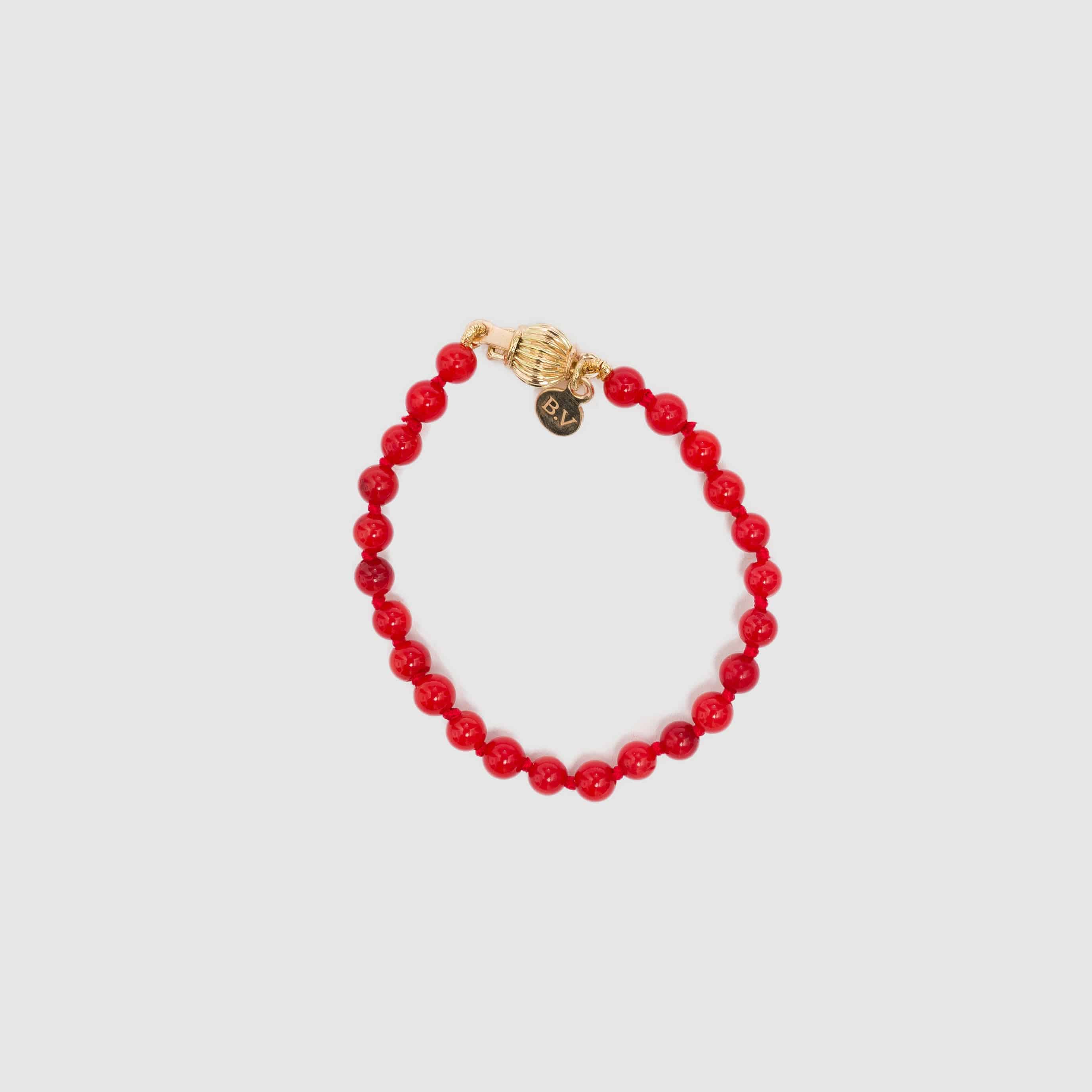 Coral Bead Red Coral Baby Bracelet BABY RED CORAL BRACELET