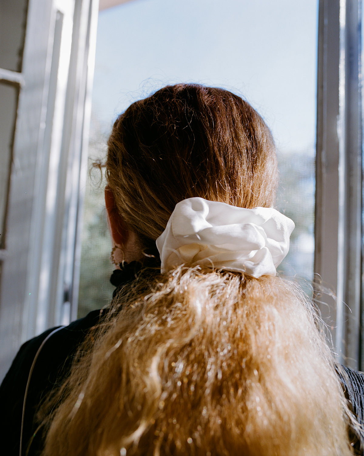 Beatrice Valenzuela - IVORY SILK HAIR TIE