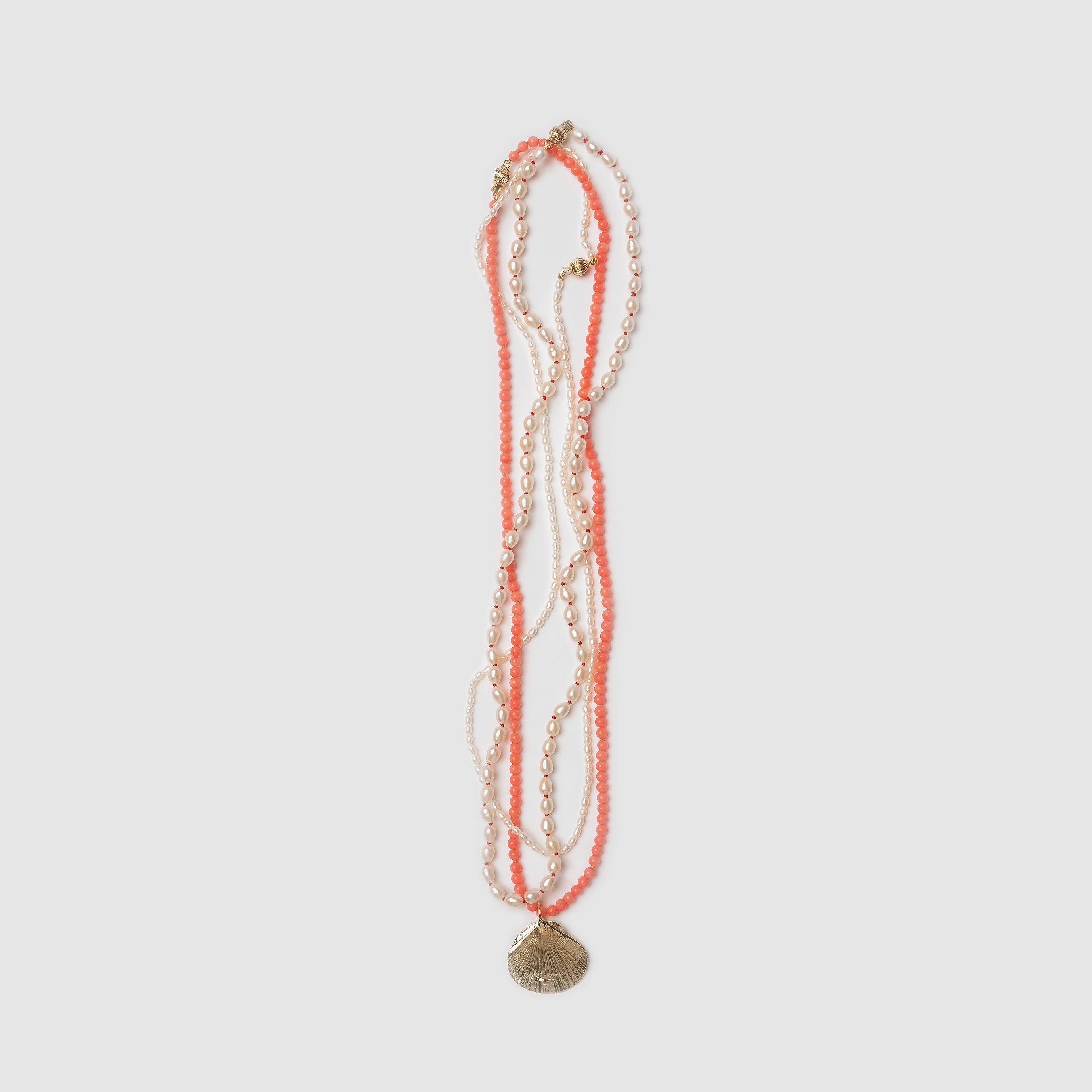 KAMIYA Mexican Beads Necklace ピンク Quartz Pink Faceted Three In One 99 Beads Necklace & Bracelet