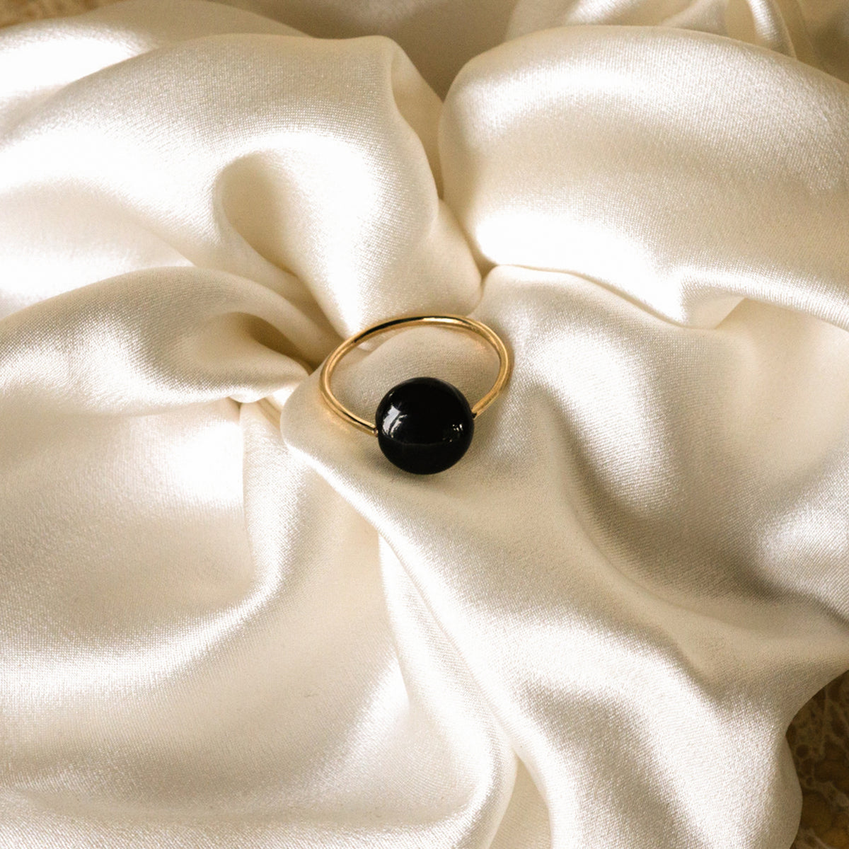 Beatrice Valenzuela - BLACK AGATE RING