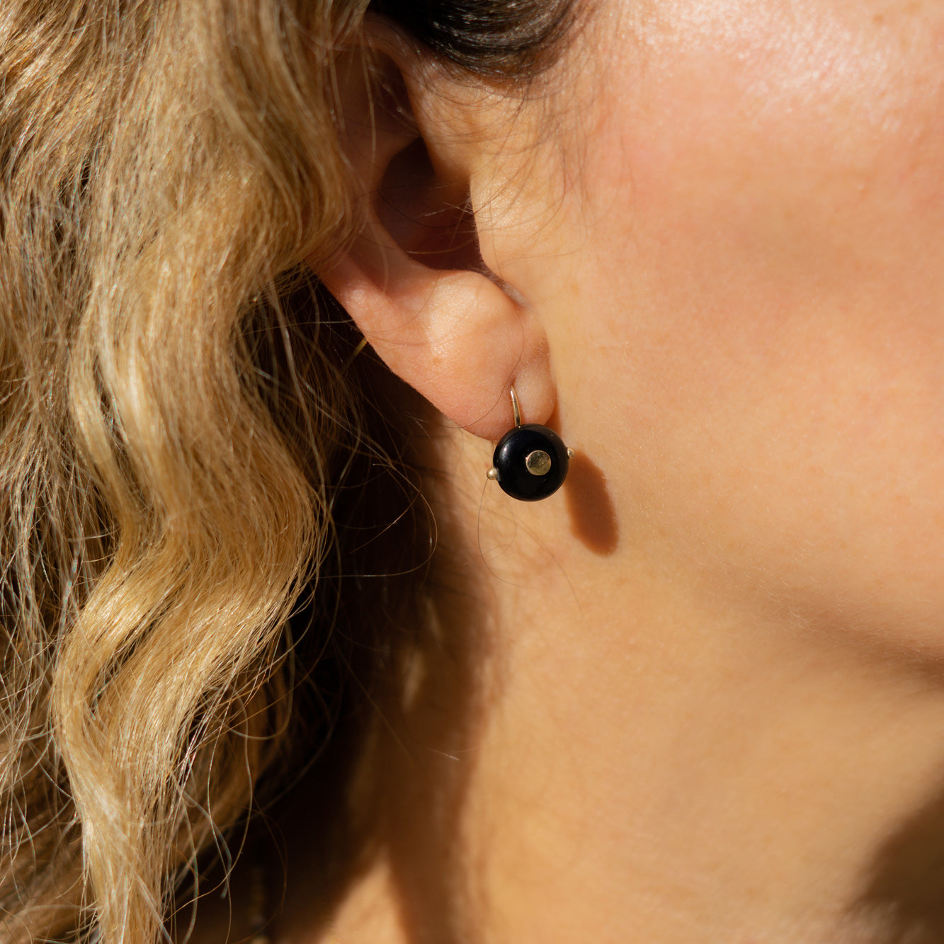 Beatrice Valenzuela - BLACK AGATE ATHENA EARRINGS
