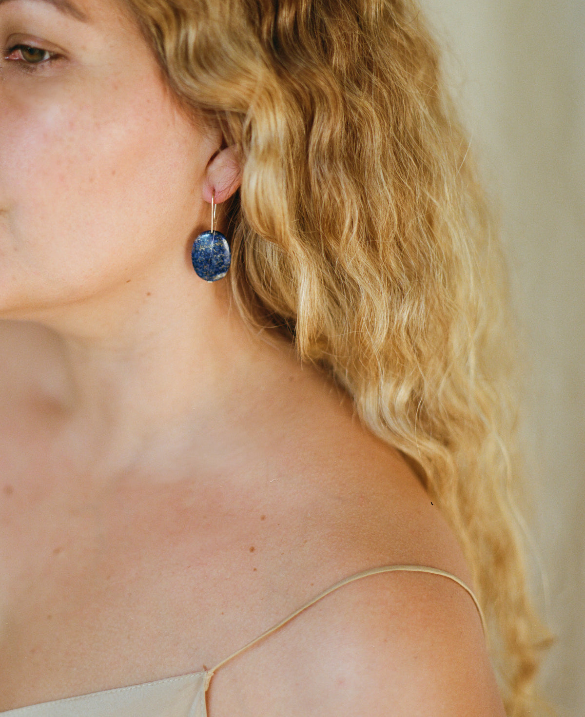 Beatrice Valenzuela - LAPIS DROP EARRINGS