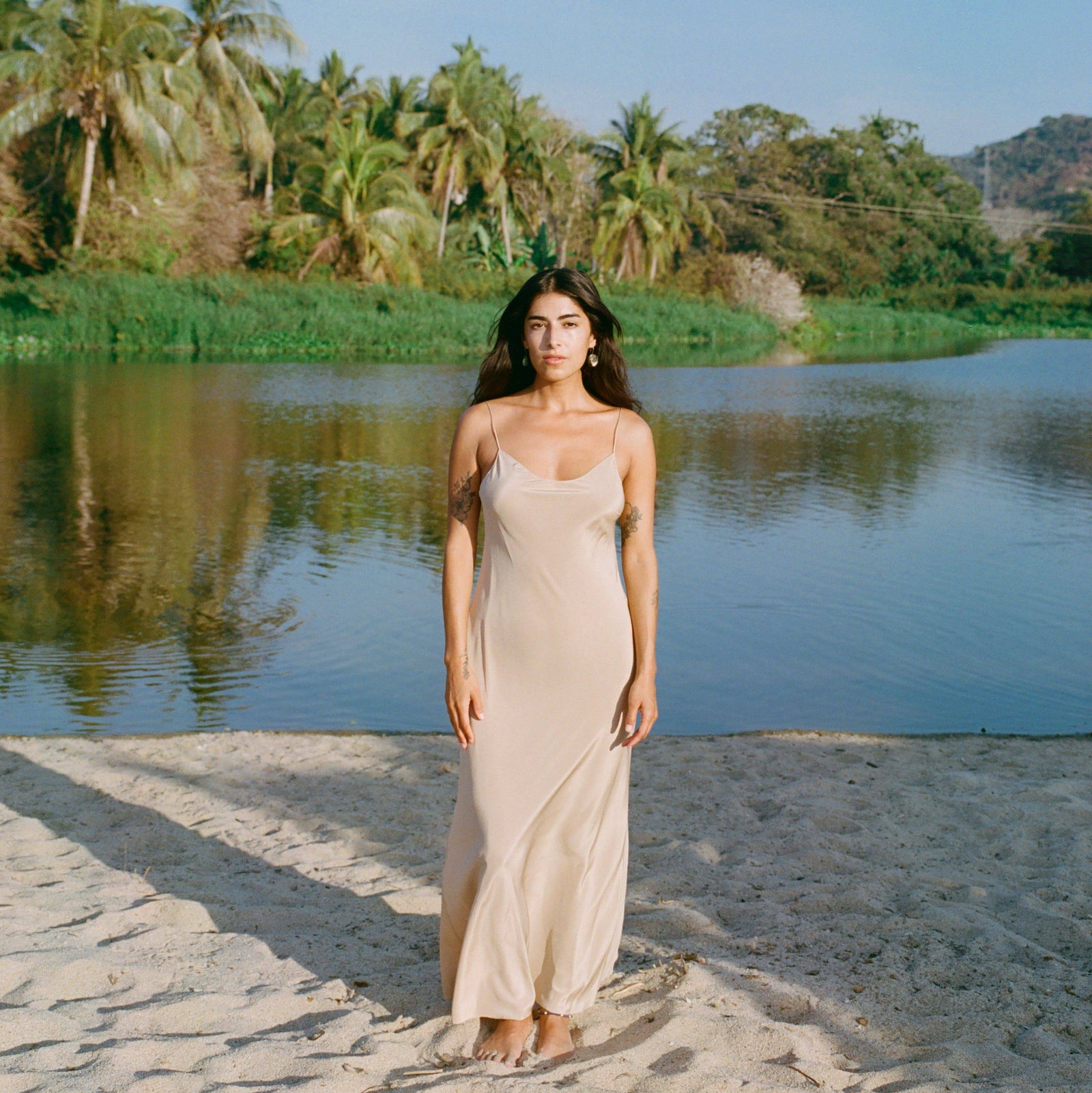 Beatrice Valenzuela - LONG SILK SLIP SAND