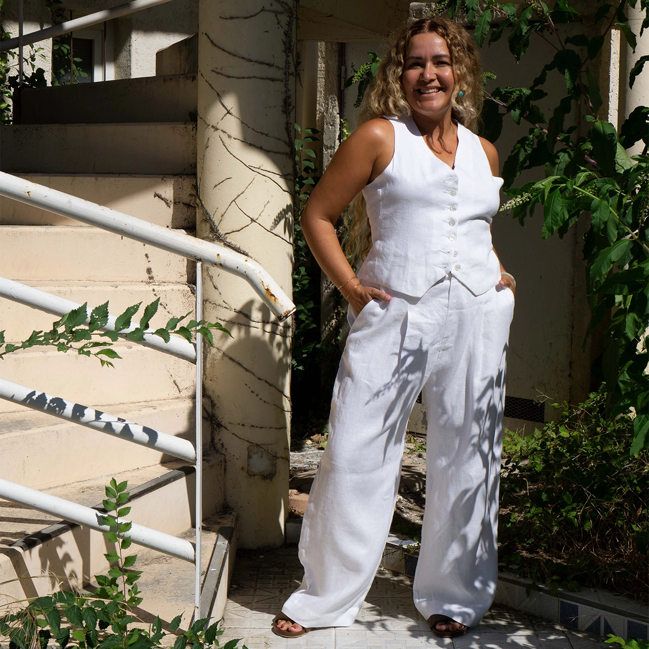 Beatrice Valenzuela - PANTALONES PACHUCOS SAL LINEN